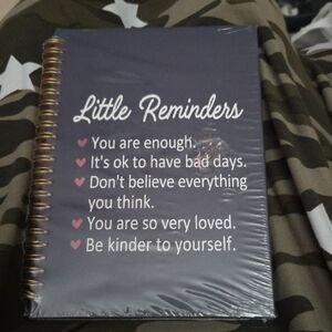 Little Reminders Spiral Journal - Navy Cover with Pink Hearts